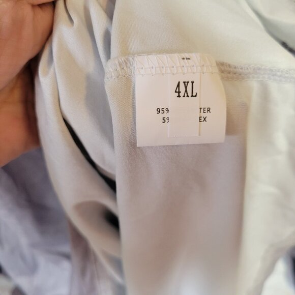 Womens Top 4XL Plus Tee Long Sleeve Heart Gray Poly Blend Reverse Stitch NOV102E - Picture 7 of 8